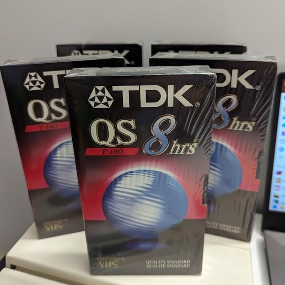 5 Pack TDK Premium Quality QS VHS Tapes T-120 8 Hour- New & Sealed - Picture 1 of 3
